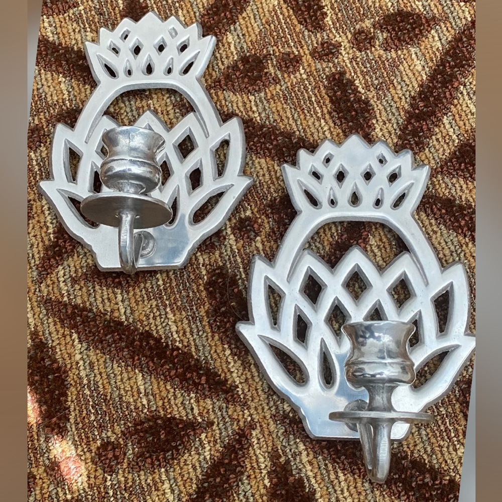 Set of 2 Candle Holders - Wall Mounted